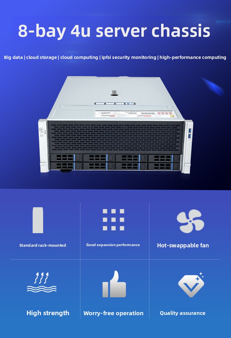 8-Disk 4U Rack-type Multi-disk - 8 Gpu 4U Server Chassis recension och pris